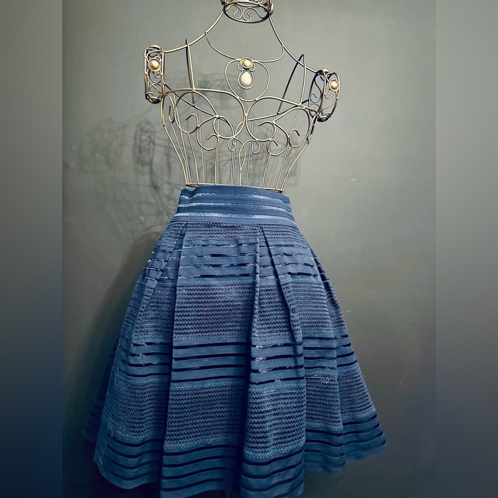 Torrid Elegant Blue Striped Skirt